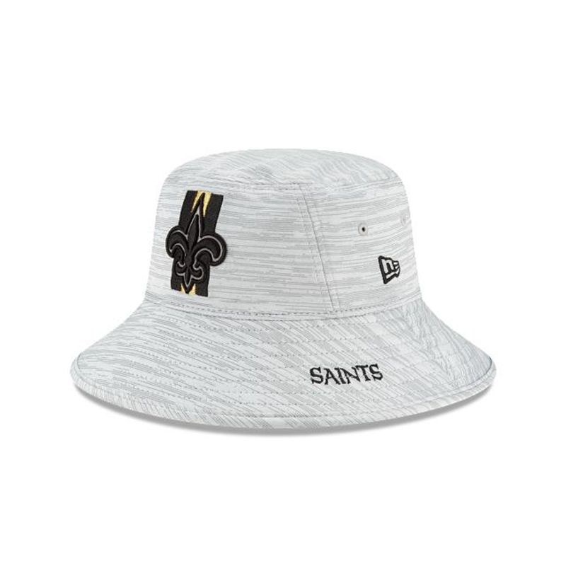 NFL New Orleans Saints Official Training Stretch (VWZ4692) - Black New Era Bucket Hats